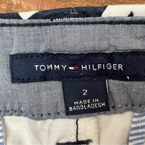 NWT Tommy Hilfiger The Hampton Slim Chino navy white tropical Resortwear - Picture 10 of 13
